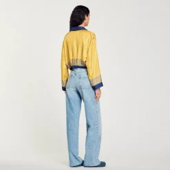 Chemise Courte En Soie Imprimée