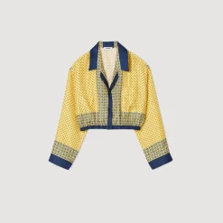 Chemise Courte En Soie Imprimée
