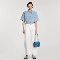 Chemise Courte Strassée