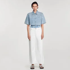 Chemise Courte Strassée
