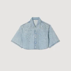 Chemise Courte Strassée