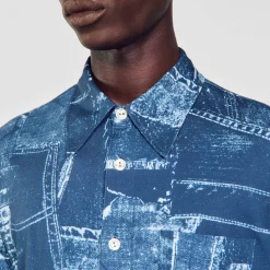 Chemise En Coton à Imprimé Patchwork