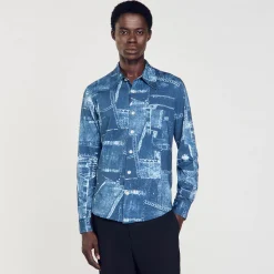 Chemise En Coton à Imprimé Patchwork