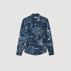 Chemise En Coton à Imprimé Patchwork