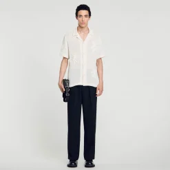 Chemise En Maille à Fleurs