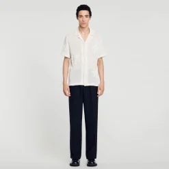 Chemise En Maille à Fleurs