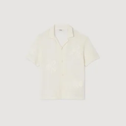 Chemise En Maille à Fleurs