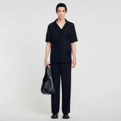 Chemise En Maille à Fleurs