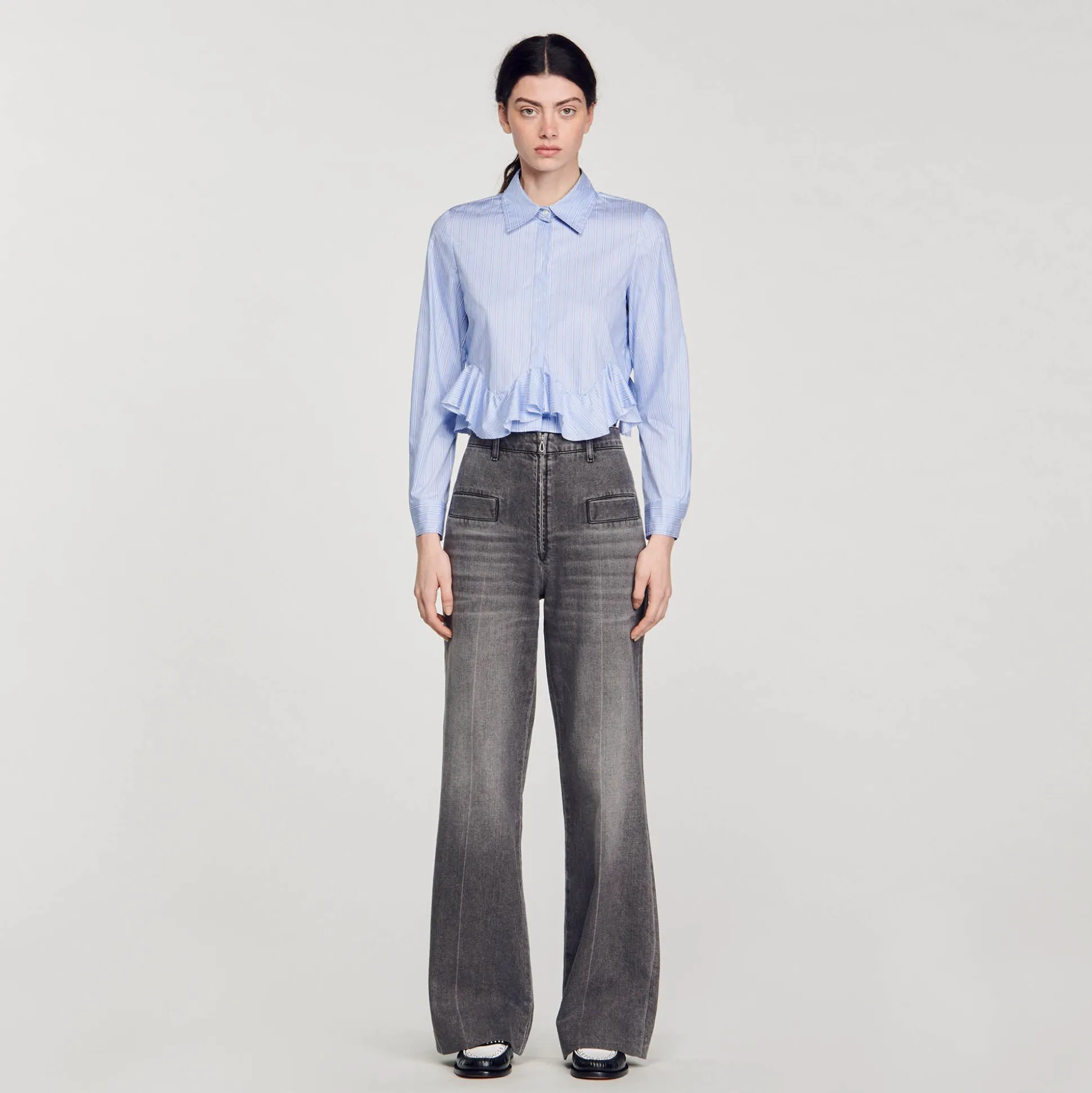 Chemise En Popeline Rayée