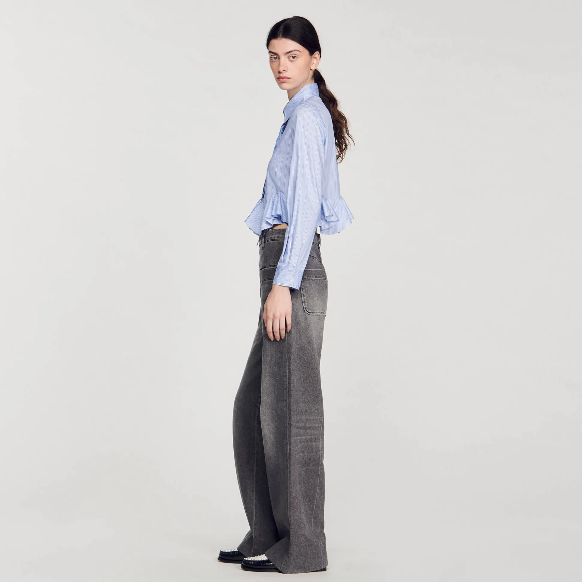 Chemise En Popeline Rayée