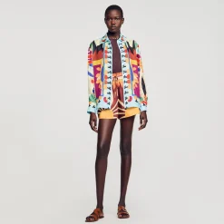 Chemise En Soie Imprimée