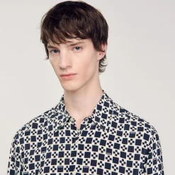 Chemise Fluide Imprimé Square Cross