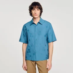Chemise Oversize Jacquard Fleurs