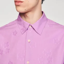 Chemise Oversize Jacquard Fleurs