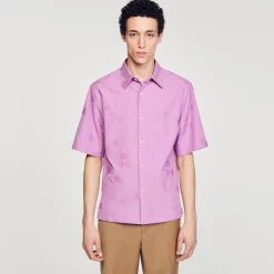 Chemise Oversize Jacquard Fleurs