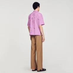 Chemise Oversize Jacquard Fleurs