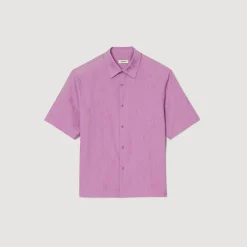 Chemise Oversize Jacquard Fleurs