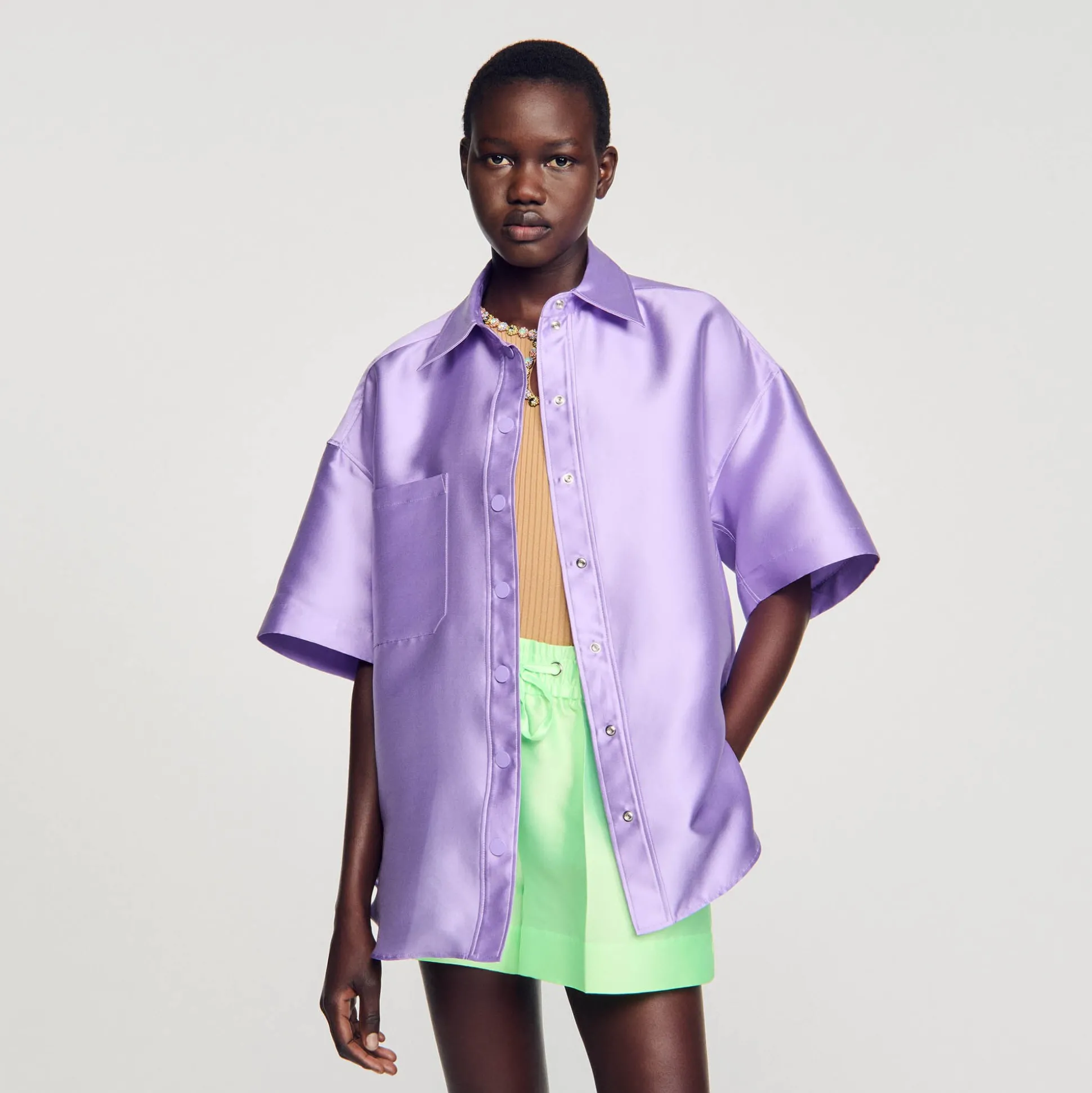 Chemise Oversized Satinée