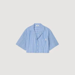 Chemise Strassée à Manches Courtes