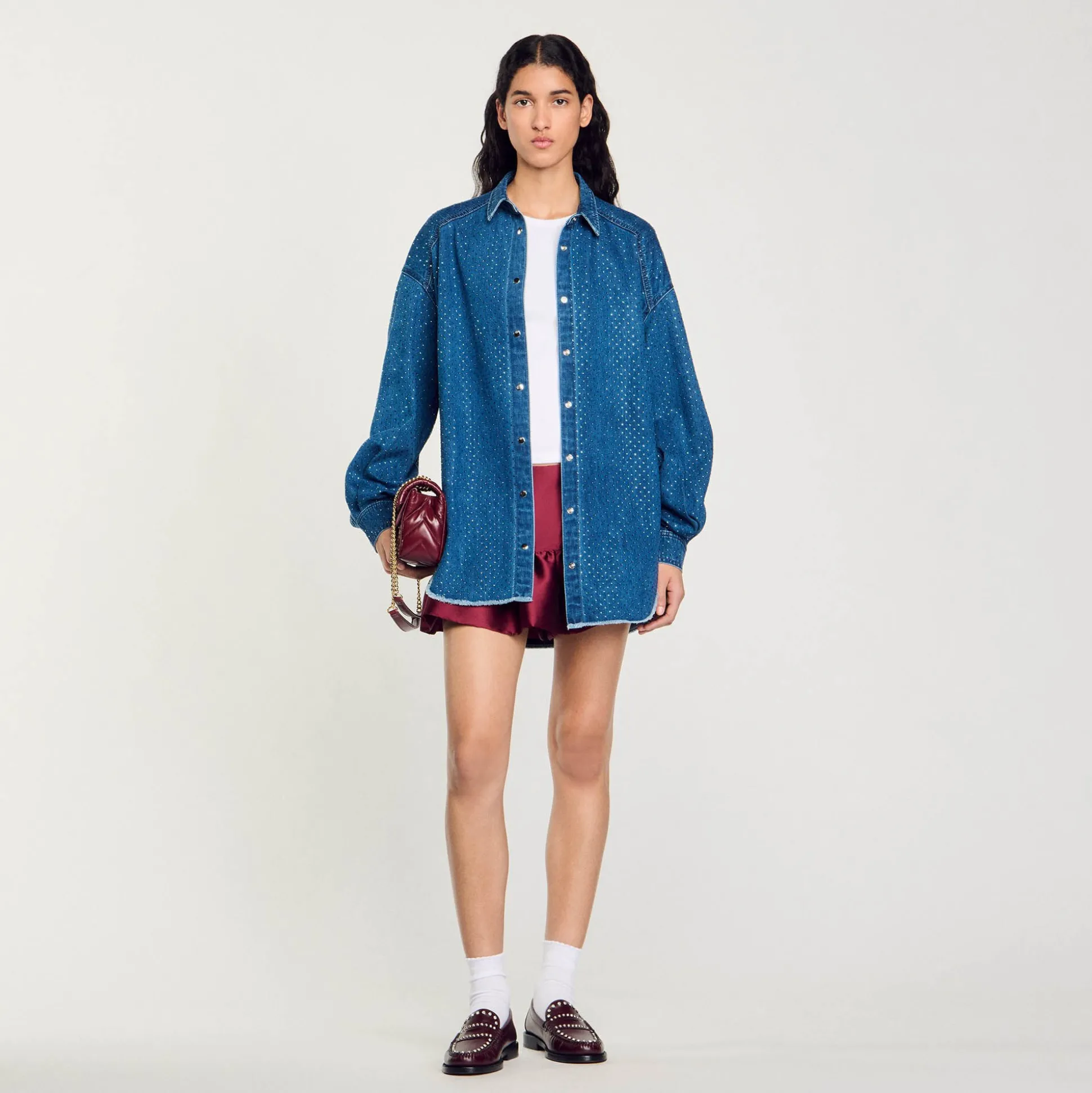 Chemise Strassée En Jean