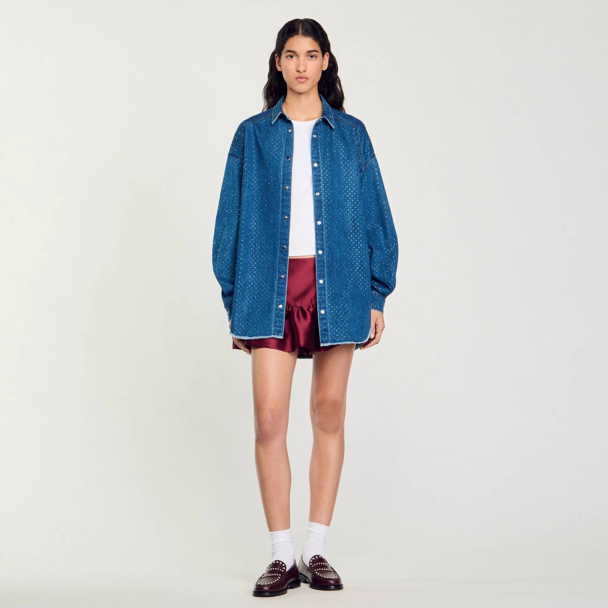 Chemise Strassée En Jean