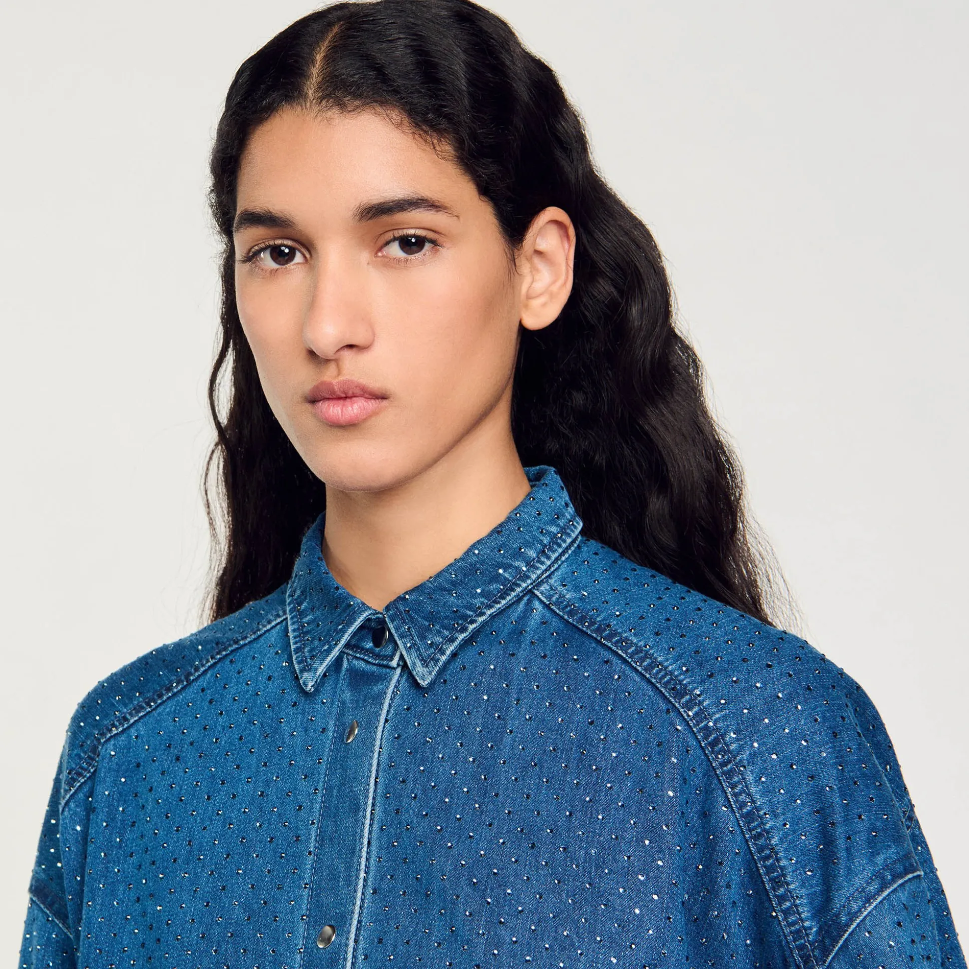 Chemise Strassée En Jean