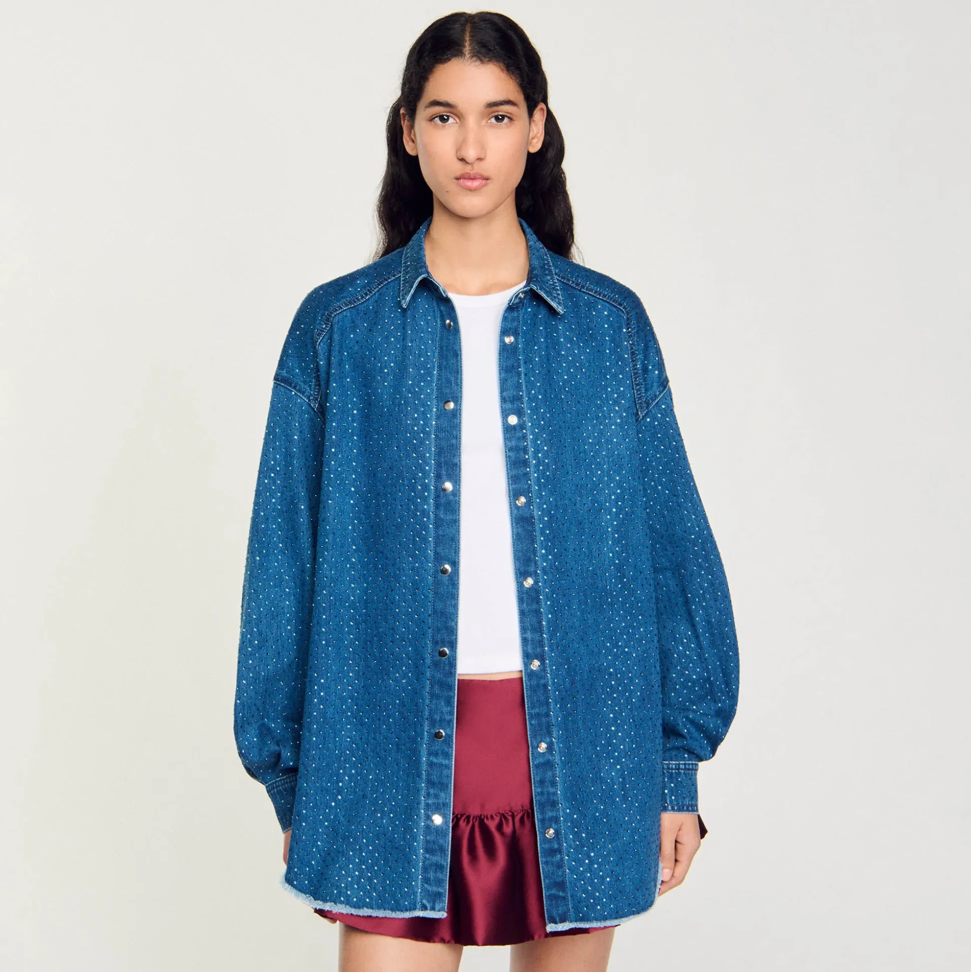 Chemise Strassée En Jean