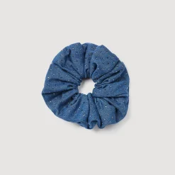 Chouchou En Denim Strassé