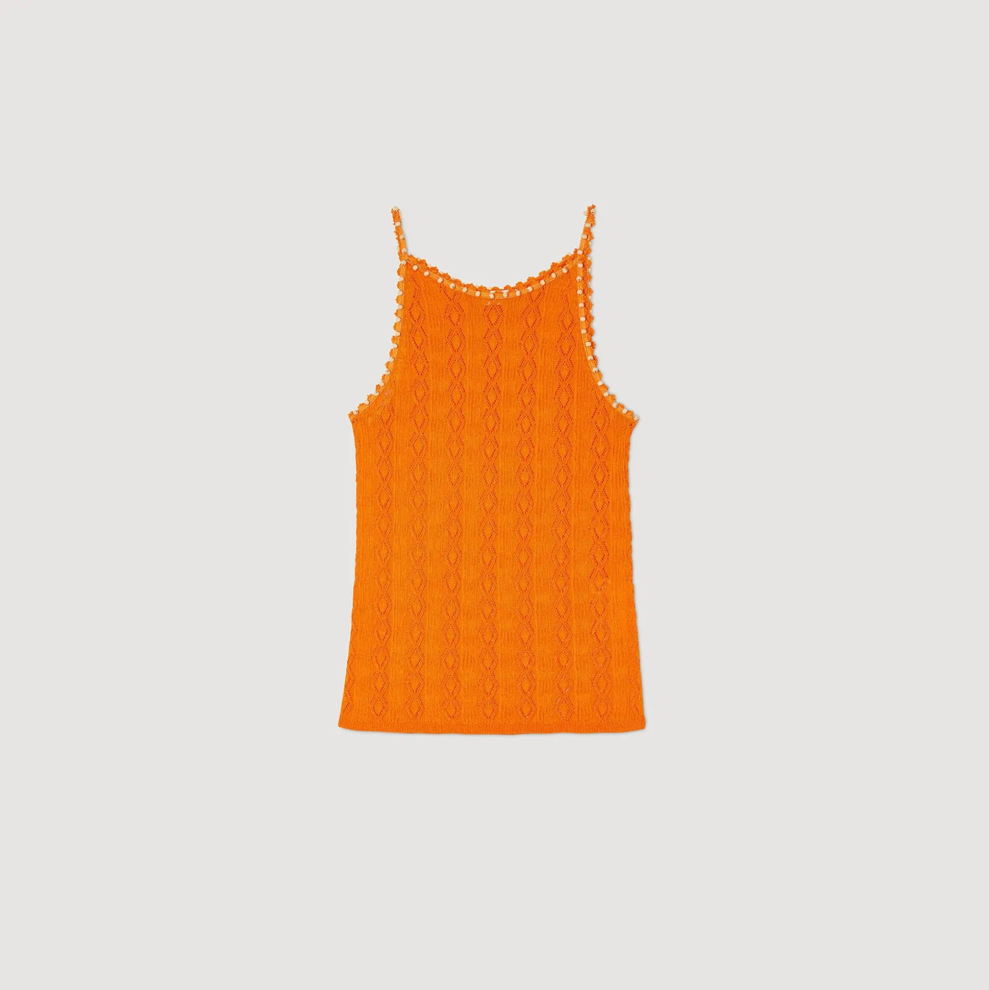 Débardeur En Maille à Perles
