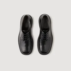 Derbies En Cuir Glacé