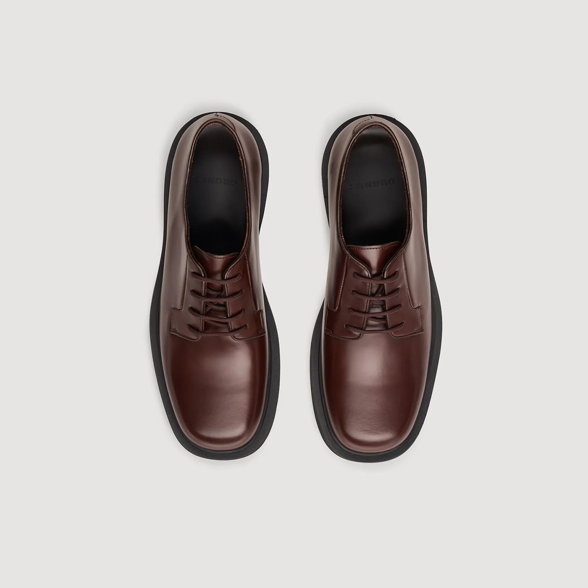 Derbies En Cuir Glacé