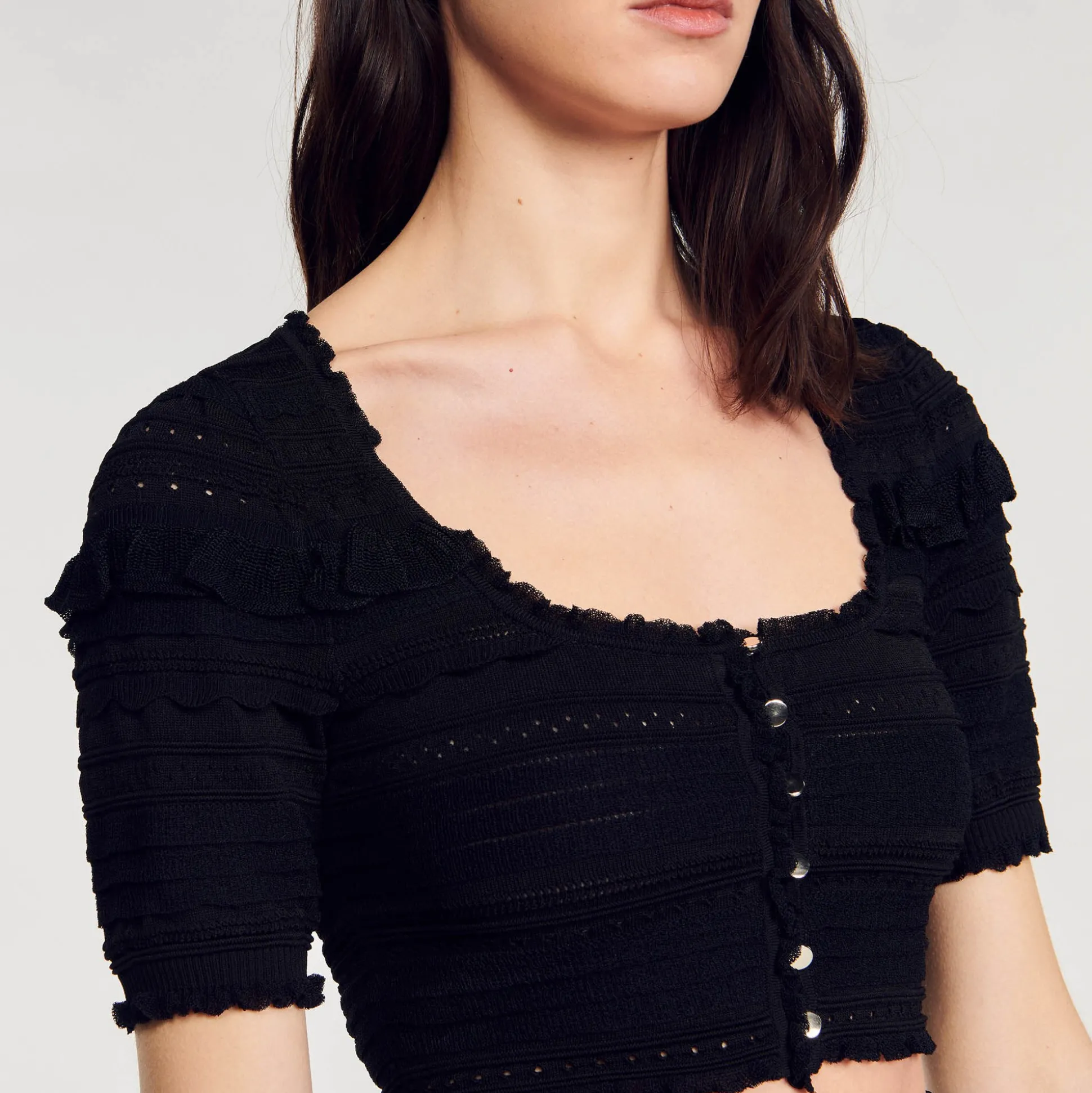 Gilet Court En Maille