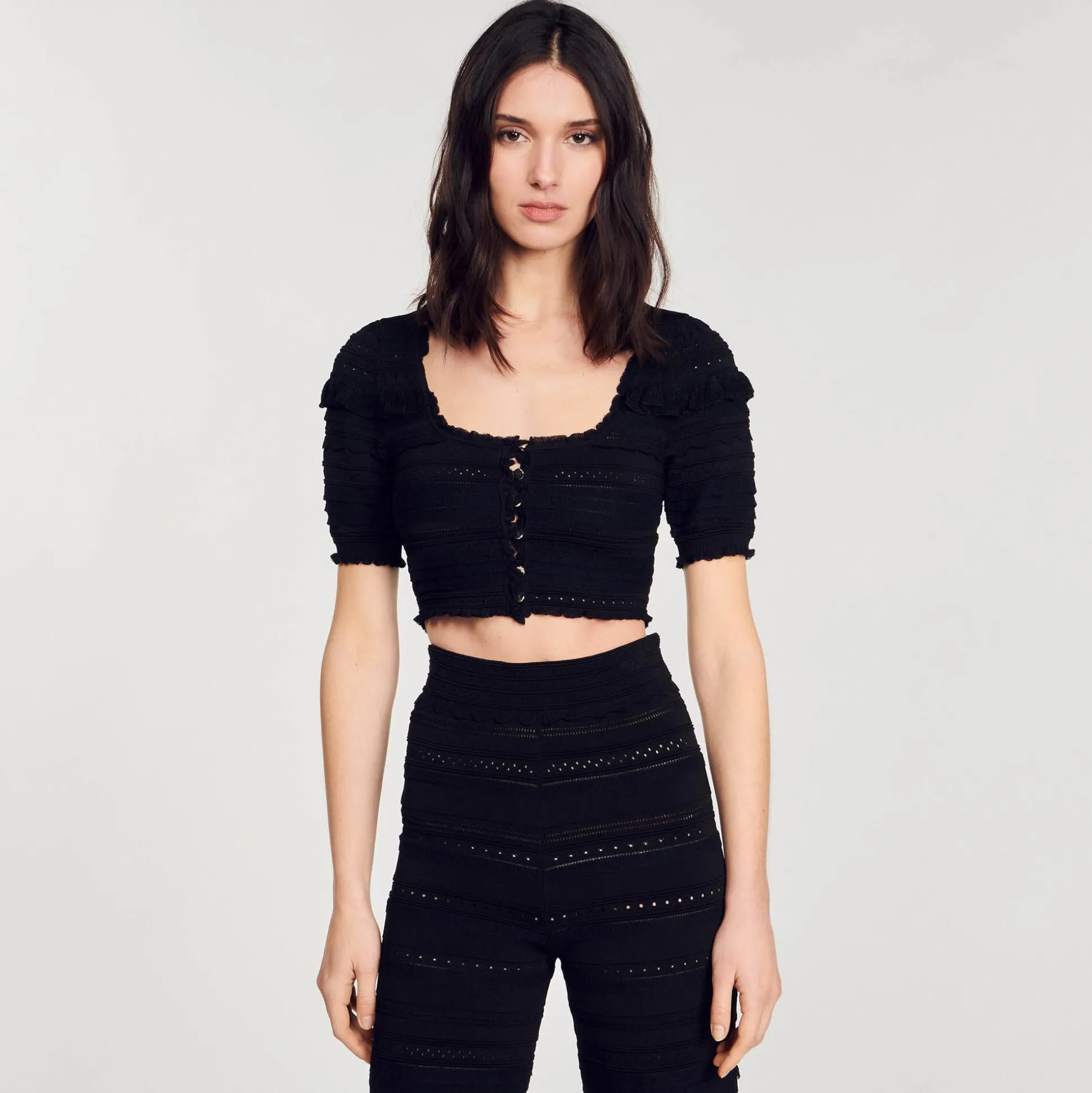 Gilet Court En Maille