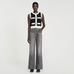 Gilet En Maille Sans Manches