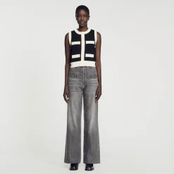 Gilet En Maille Sans Manches