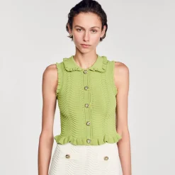 Gilet En Maille Sans Manches
