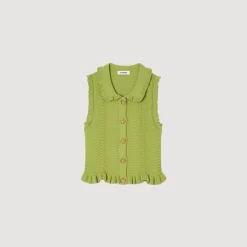Gilet En Maille Sans Manches