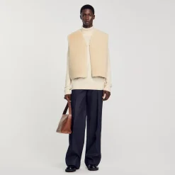 Gilet Sans Manches En Mouton Retourné
