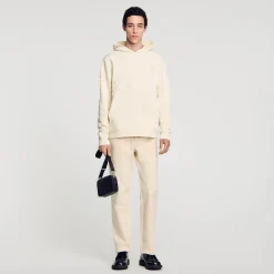 Hoodie à Capuche Orné De Fleurs