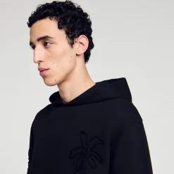 Hoodie à Capuche Orné De Fleurs
