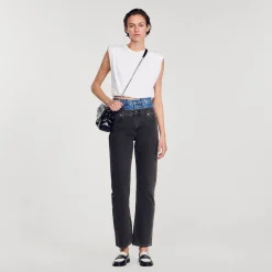 Jean Double Ceinture Bicolore