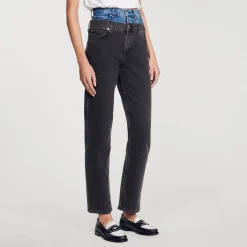 Jean Double Ceinture Bicolore