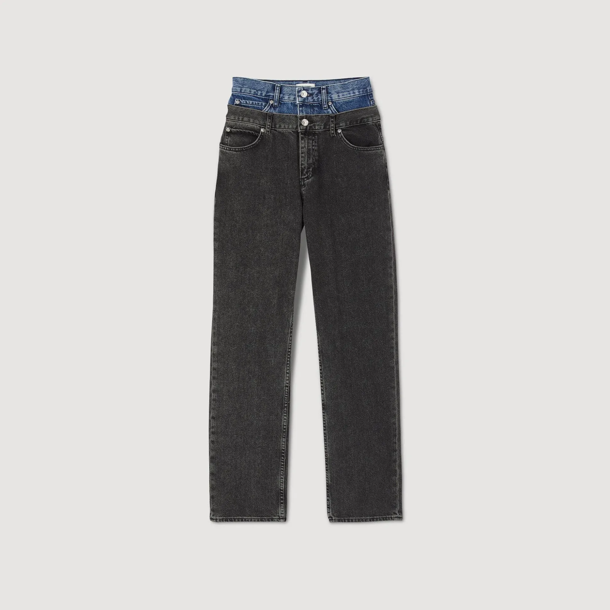 Jean Double Ceinture Bicolore