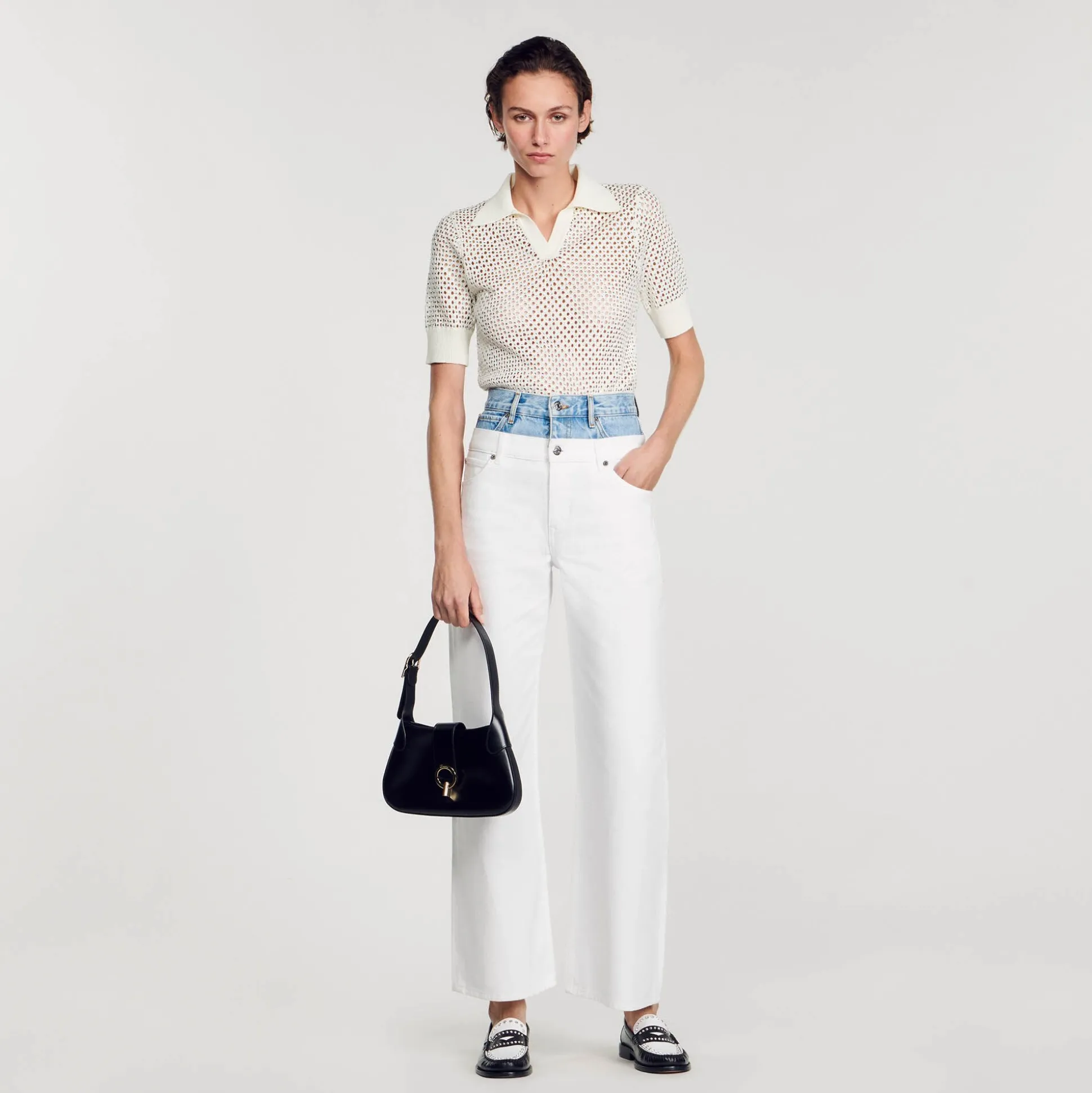 Jean Double Ceinture Bicolore