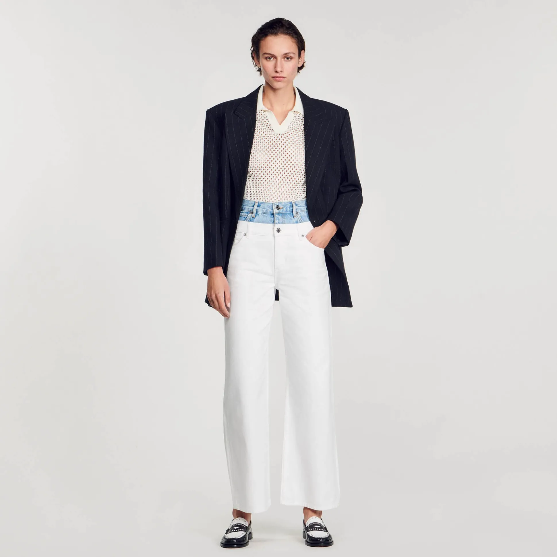 Jean Double Ceinture Bicolore