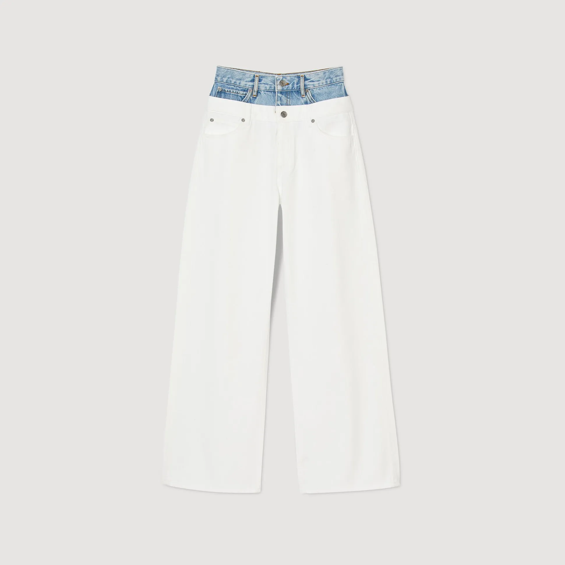 Jean Double Ceinture Bicolore