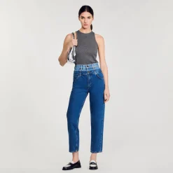 Jean Mom Double Ceinture