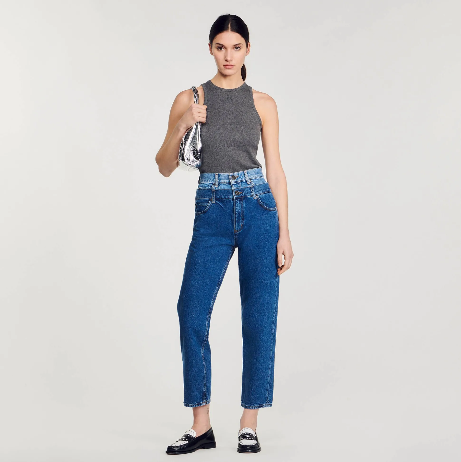 Jean Mom Double Ceinture
