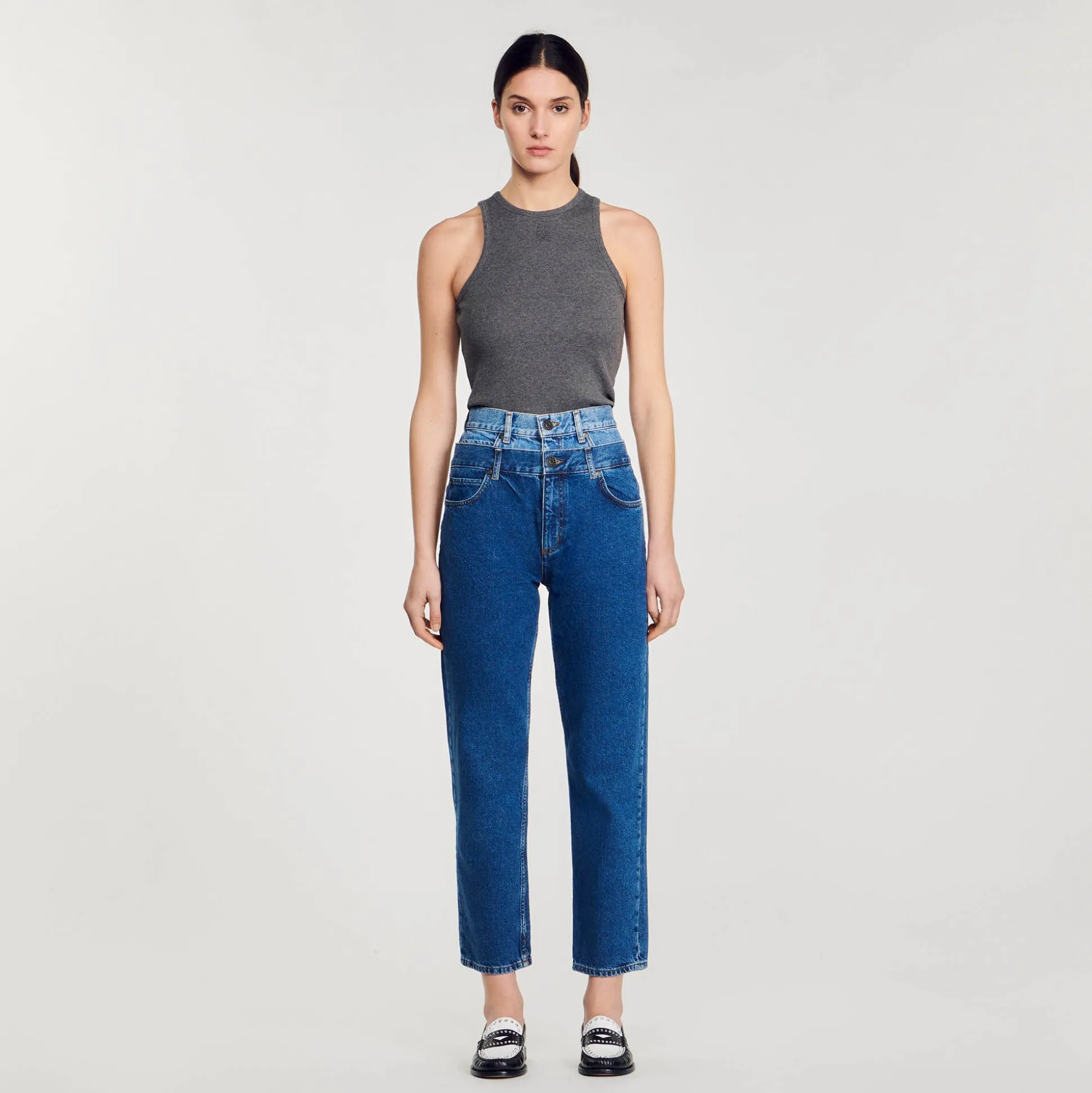 Jean Mom Double Ceinture