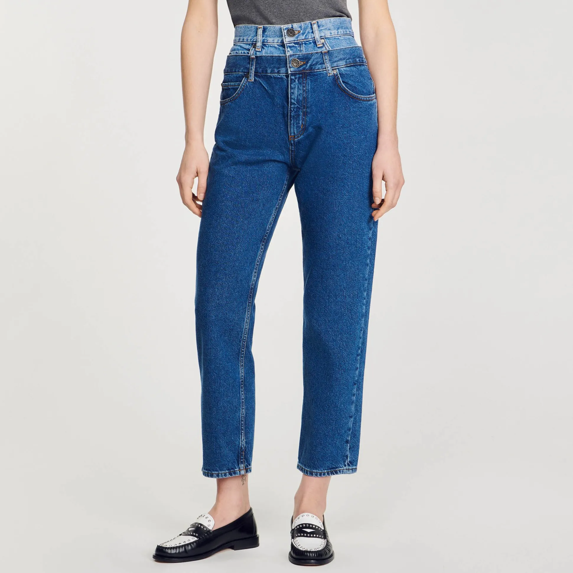 Jean Mom Double Ceinture